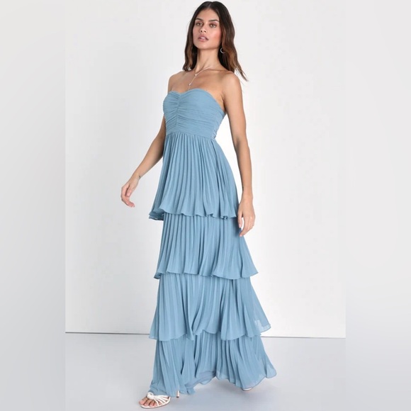 Lulu’s Seriously Sensational Black Strapless Tiered Maxi Dress - Picture 3 of 5